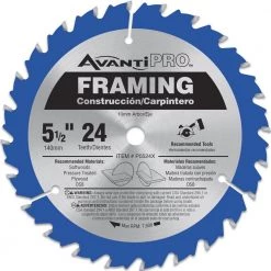 5-1/2 in. x 24-Tooth Framing Circular Saw Blade by Avanti Pro