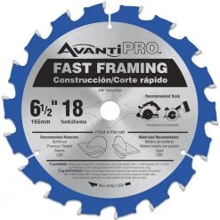 6-1/2 in. x 18-Tooth Fast Framing Circular Saw Blade by Avanti Pro
