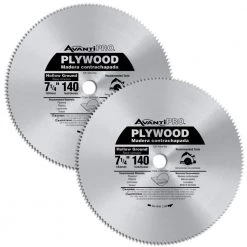 7-1/4 in. x 140-Tooth Hollow Ground Plywood Saw Blade (2-Pack) by Avanti Pro