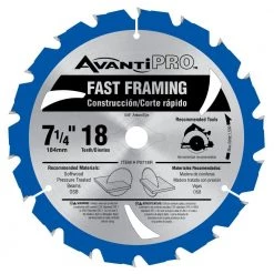 7-1/4 in. x 18-Teeth Fast Framing Saw Blade by Avanti Pro