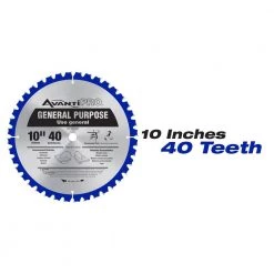 7-1/4 in. x 24-Tooth, 10 in. x 40-Tooth Wood Circular Saw Blades and 9-Piece Wood and Metal Reciprocating Blade Set by Avanti Pro -Graintex Sales avanti pro circular saw blades p0724r1040x09s 4f 1000