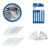 7-1/4 in x 24 Saw Blade, 13-Pieces Wood and Metal Recip Blades, 10-Pieces Spade Bit Set and 16-Pieces Jigsaw set by Avanti Pro -Graintex Sales avanti pro circular saw blades p724r13sju16s10 64 1000