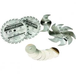 8 in. x 24-Tooth Stacked Dado Saw Blade Set by Avanti Pro