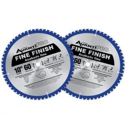 10 in. x 60-Tooth Fine Finish Circular Saw Blade Value Pack (2-Pack) by Avanti Pro