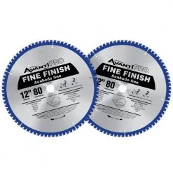 12 in. x 80-Tooth Fine Finish Circular Saw Blade (2-Pack) by Avanti Pro