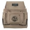 8-Pocket Beige Suede Leather Nail and Tool Pouch by Graintex