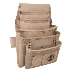 7-Pocket Beige Top Grain Leather Nail and Tool Pouch by Graintex -Graintex Sales beige graintex tool belts st2011 1f 1000
