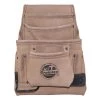 10-Pocket Top Grain Leather Nail and Tool Pouch by Graintex -Graintex Sales beige graintex tool belts st2030 64 1000