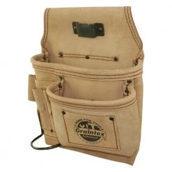 5-Pocket Right Handed Beige Top Grain Leather Tool Pouch by Graintex -Graintex Sales beige graintex tool belts st2254 1f 1000