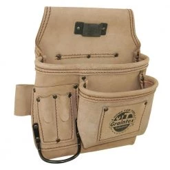 5-Pocket Right Handed Beige Top Grain Leather Tool Pouch by Graintex -Graintex Sales beige graintex tool belts st2254 44 1000