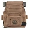 10-Pocket Top Grain Leather Beige Nail and Tool Pouch with Belt by Graintex -Graintex Sales beige graintex tool belts st2630 64 1000
