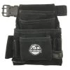 10-Pocket Black Leather Suede Tool Pouch by Graintex