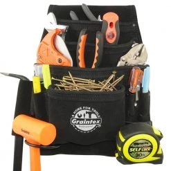 10-Pocket Black Leather Suede Nail & Tool Pouch by Graintex 13 10-Pocket Black Leather Suede Nail & Tool Pouch by Graintex -Graintex Sales black graintex tool belts ss2780 44 1000
