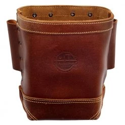 5 in. Large Pocket Nut and Bolt Tool Bag with Tunnel Loops for Belt in Heavy-Duty Canvas by Graintex