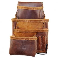 10-Pocket Left Handed Framers Professional Tool Pouch with Ambassador Series Top Grain Leather by Graintex