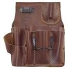 6-Pocket Top Grain Leather Right Handed Drywall Pouch with Ambassador Series by Graintex -Graintex Sales brown graintex tool belts as2587 64 1000