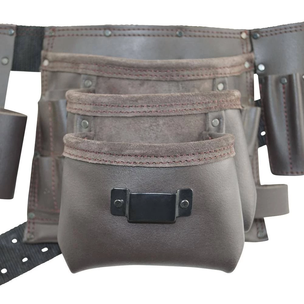 18-Pocket Electricians Tool Apron with Oil Tanned leather by Graintex 4 18-Pocket Electricians Tool Apron with Oil Tanned leather by Graintex - Image 2