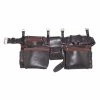 15-Pocket Framers Professional Tool Apron with Top Grain Oil Tanned Leather (4-Piece) by Graintex -Graintex Sales brown graintex tool belts od2557 64 1000