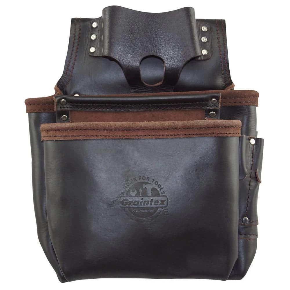 8-Pocket Oil Tanned Leather Framers Nail and Tools Pouch by Graintex 3 8-Pocket Oil Tanned Leather Framers Nail and Tools Pouch by Graintex