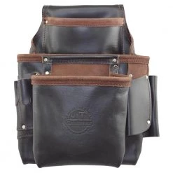 9-Pocket Oil Tanned Leather Framers Nail and Tools Pouch by Graintex