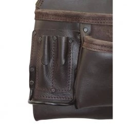 5-Pocket Oil Tanned Leather Right Handed Nail and Tool Pouch by Graintex -Graintex Sales brown graintex tool belts os2201 e1 1000