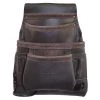 10-Pocket Oil Tanned Leather Nail and Tool Pouch by Graintex