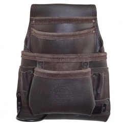 10-Pocket Oil Tanned Leather Nail and Tool Pouch by Graintex