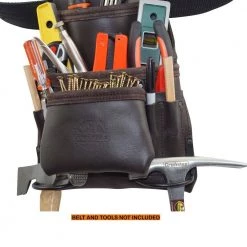 9-Pocket Oil Tanned Leather Nail and Tool Pouch by Graintex -Graintex Sales brown graintex tool belts os2251 1f 1000