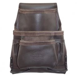 9-Pocket Oil Tanned Leather Nail and Tool Pouch by Graintex