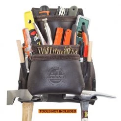 9-Pocket Oil Tanned Leather Nail and Tool Pouch by Graintex -Graintex Sales brown graintex tool belts os2251 c3 1000