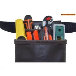 2-Pocket Oil Tanned Leather Nail and Tool Pouch by Graintex -Graintex Sales brown graintex tool belts os2258 1f 1000