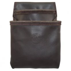 2-Pocket Oil Tanned Leather Nail and Tool Pouch by Graintex