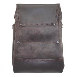 2-Pocket Oil Tanned Leather Nail and Tool Pouch by Graintex -Graintex Sales brown graintex tool belts os2258 66 1000