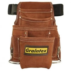 10 Pocket Nail and Tool Pouch with 2 in. Belt by Graintex