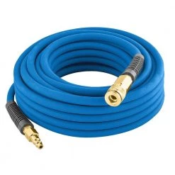 3/8 in. x 100 ft. PVC/Rubber Hybrid Air Hose with 1/4 in. Brass Fittings by Estwing