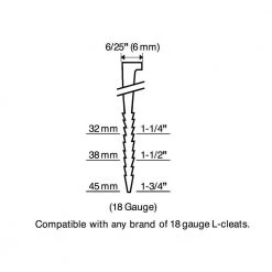 Pneumatic 18-Gauge L-Cleat Flooring Nailer with Fiberglass Mallet and Padded Bag by Estwing -Graintex Sales estwing floor nailers ef18glcn fa 1000