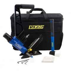 Pneumatic 2-in-1 15.5-Gauge and 16-Gauge 2 in. Flooring Nailer and Stapler with Bag by Estwing