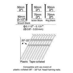 Pneumatic 21 Degrees Full Head Framing Nailer with Padded Bag by Estwing 21 Pneumatic 21 Degrees Full Head Framing Nailer with Padded Bag by Estwing -Graintex Sales estwing framing nailers efr2190 76 1000