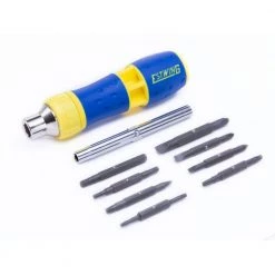 19-In-1 Reversible Ratcheting Screwdriver with 8-Piece Bit Set by Estwing