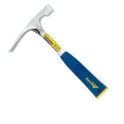 20 oz. Solid Steel Bricklayer with Blue Vinyl Shock Reduction Grip and Patented End Cap by Estwing