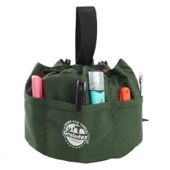 10 in. 18-Pockets Grab Tool Bag with Drawstring Closure in Hunter Green Canvas by Graintex -Graintex Sales hunter green graintex tool bags gb2887 1f 1000