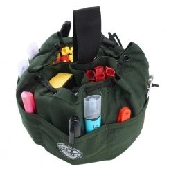 10 in. 18-Pockets Grab Tool Bag with Drawstring Closure in Hunter Green Canvas by Graintex -Graintex Sales hunter green graintex tool bags gb2887 fa 1000