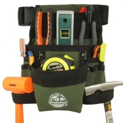 Hunter Green Canvas 10-Pocket Finisher Tool Pouch with Belt by Graintex -Graintex Sales hunter green graintex tool belts cs2428 1f 1000