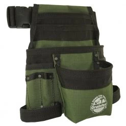 Hunter Green Canvas 10-Pocket Finisher Tool Pouch with Belt by Graintex -Graintex Sales hunter green graintex tool belts cs2428 4f 1000