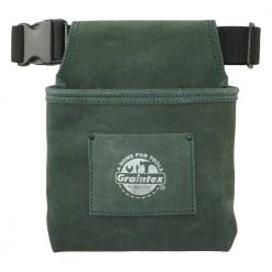 1-Pocket Leather Suede Nail and Tool Pouch with 2 in. Webbing Belt by Graintex