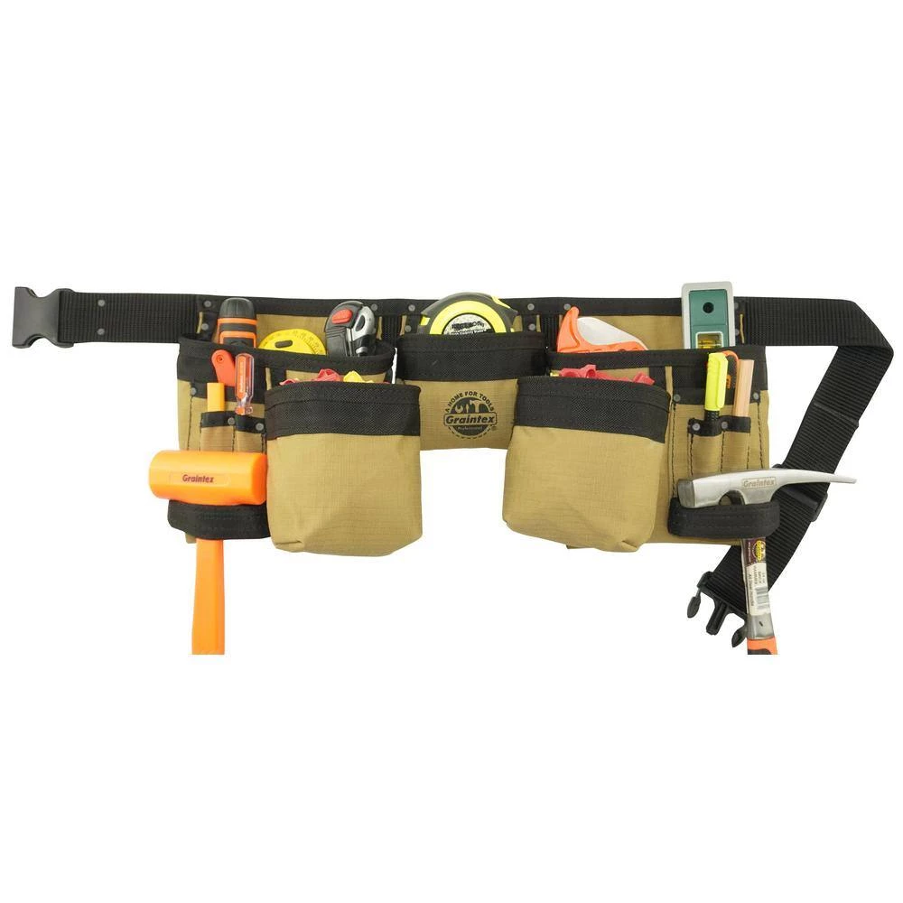 Khaki Canvas 11-Pocket Finisher Tool Apron by Graintex 7 Khaki Canvas 11-Pocket Finisher Tool Apron by Graintex - Image 5