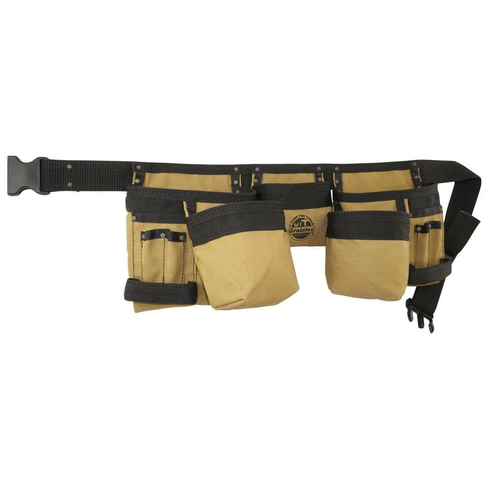 Khaki Canvas 11-Pocket Finisher Tool Apron by Graintex 5 Khaki Canvas 11-Pocket Finisher Tool Apron by Graintex - Image 3