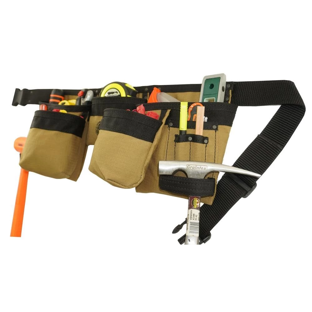 Khaki Canvas 11-Pocket Finisher Tool Apron by Graintex 8 Khaki Canvas 11-Pocket Finisher Tool Apron by Graintex - Image 6