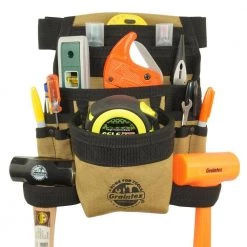 Khaki Canvas 10-Pocket Finisher Tool Pouch by Graintex -Graintex Sales khaki graintex tool belts cs2425 44 1000