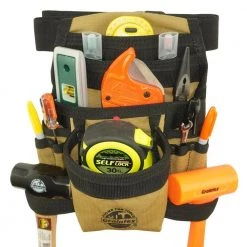Khaki Canvas 10-Pocket Finisher Tool Pouch by Graintex -Graintex Sales khaki graintex tool belts cs2425 76 1000